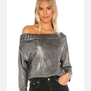 Superdown Marla Sweater in Metallic - Size S